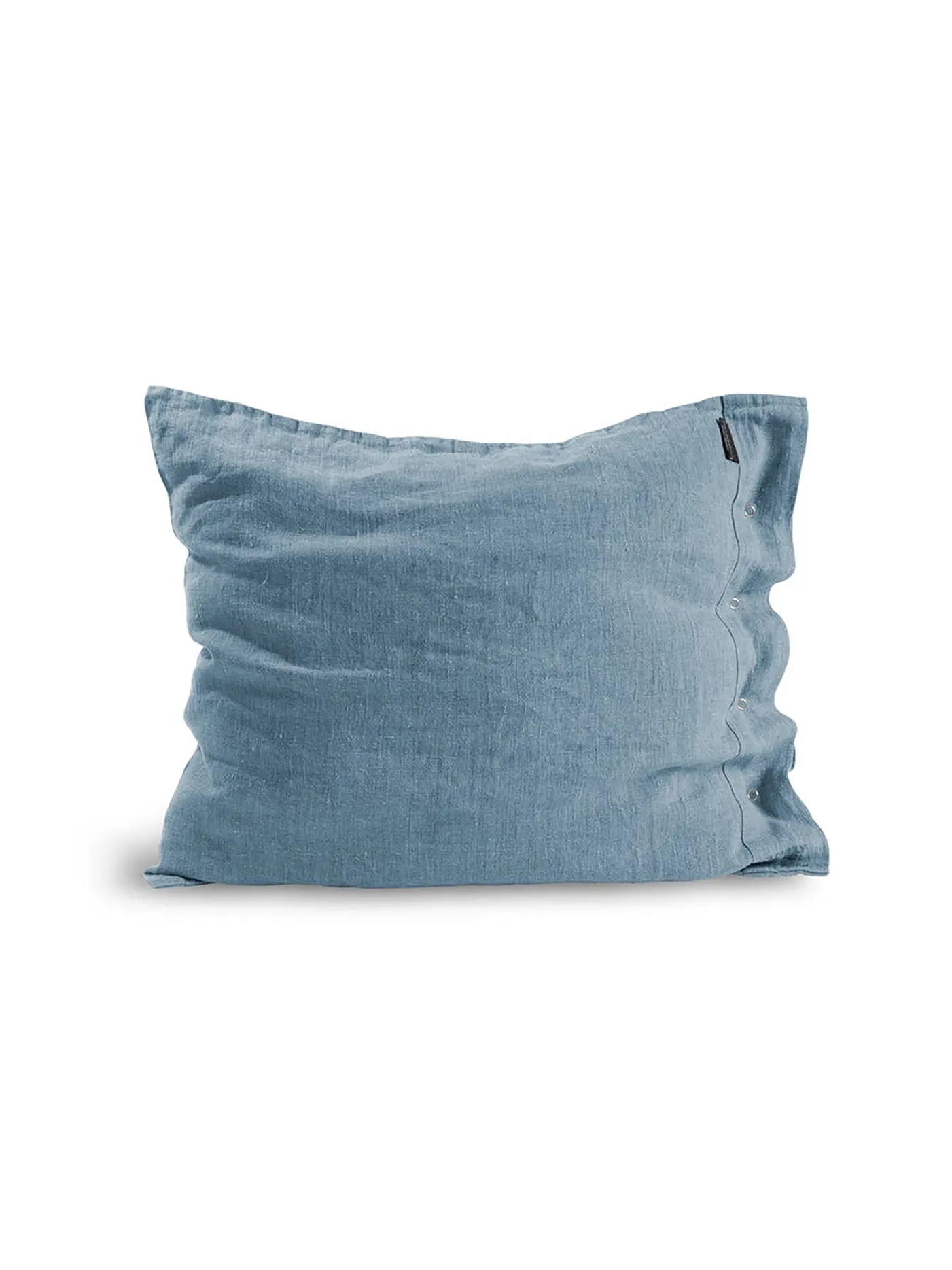 LOVELY LINEN | Leinen-Kissenbezug 70x90cm (Light Grey) | blau